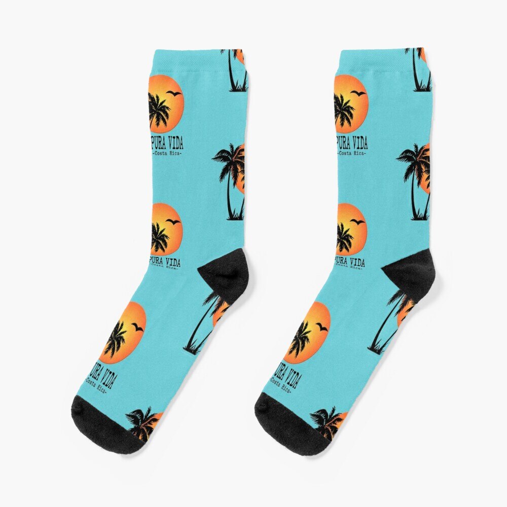 PURA VIDA Costa Rica Sunny Palms Socks